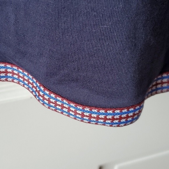 J. CREW BLUE EMBROIDERED TRIM TASSEL SLEEVELESS TOP LARGE - Picture 10 of 12